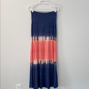 Tie dye maxi skirt or sleeveless mid dress